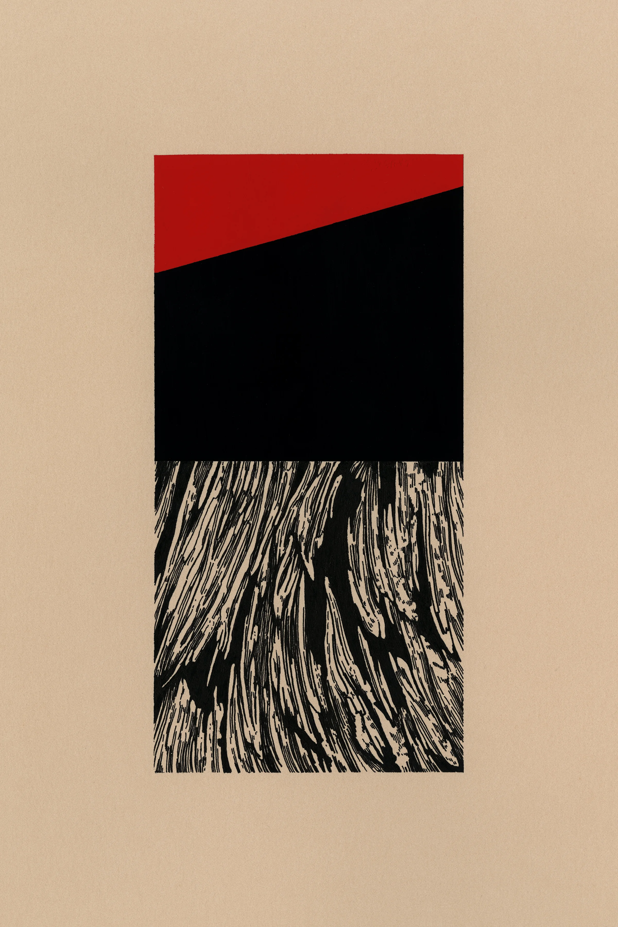 Untitled , 2016 Ink and gouache on paper 6 in x 9 in