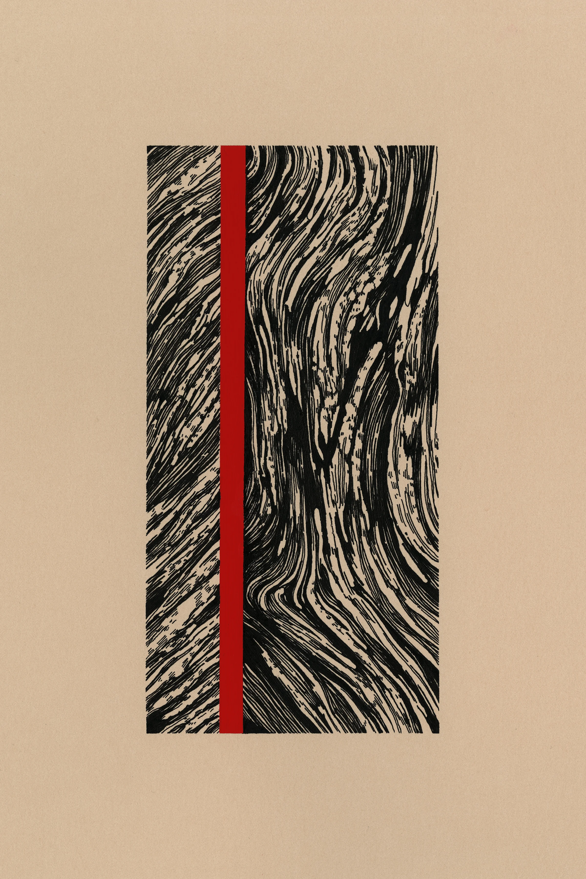 Untitled , 2016 Ink and gouache on paper 6 in x 9 in