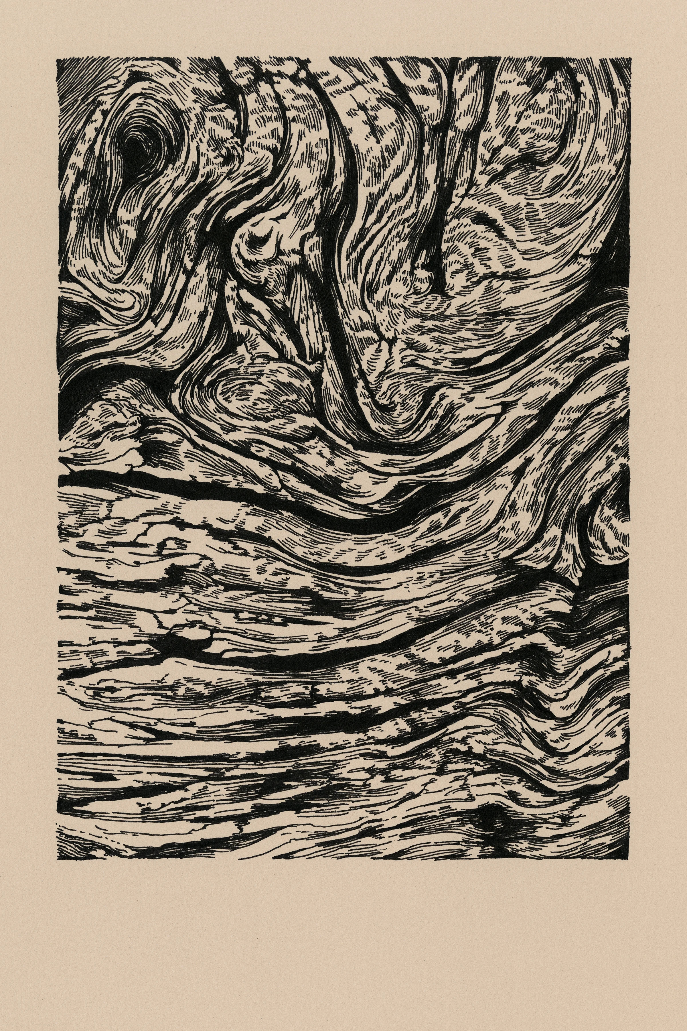 Untitled , 2015 Ink on paper 6 in x 9 in