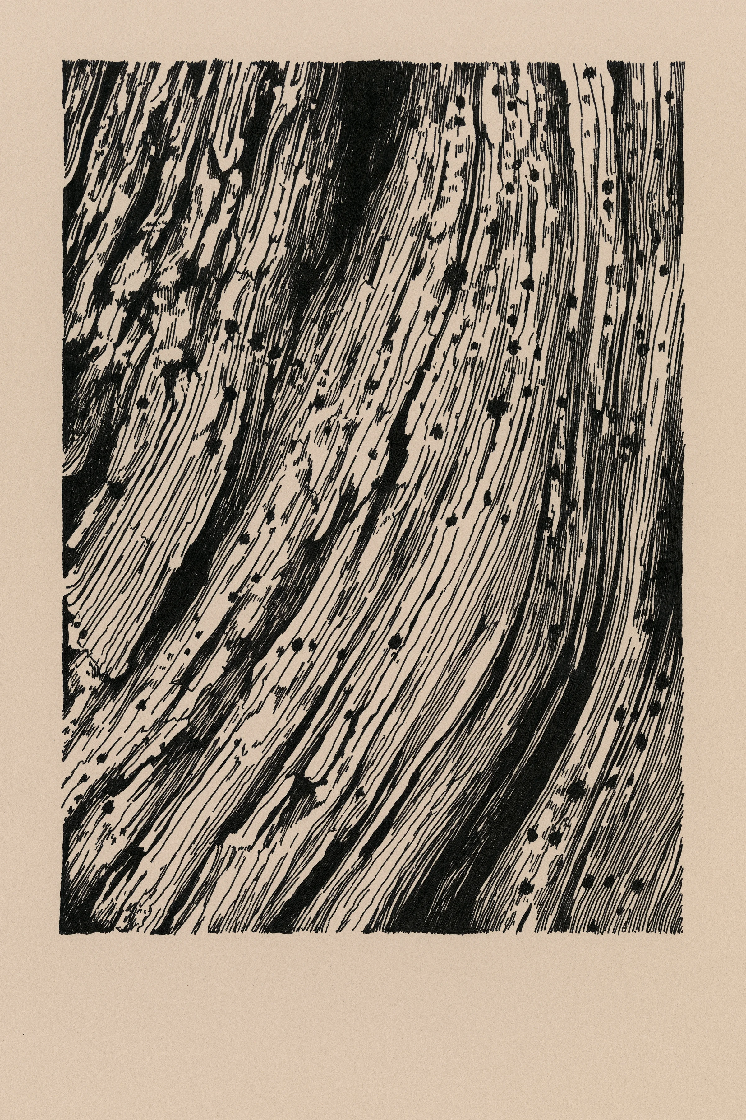 Untitled , 2015 Ink on paper 6 in x 9 in