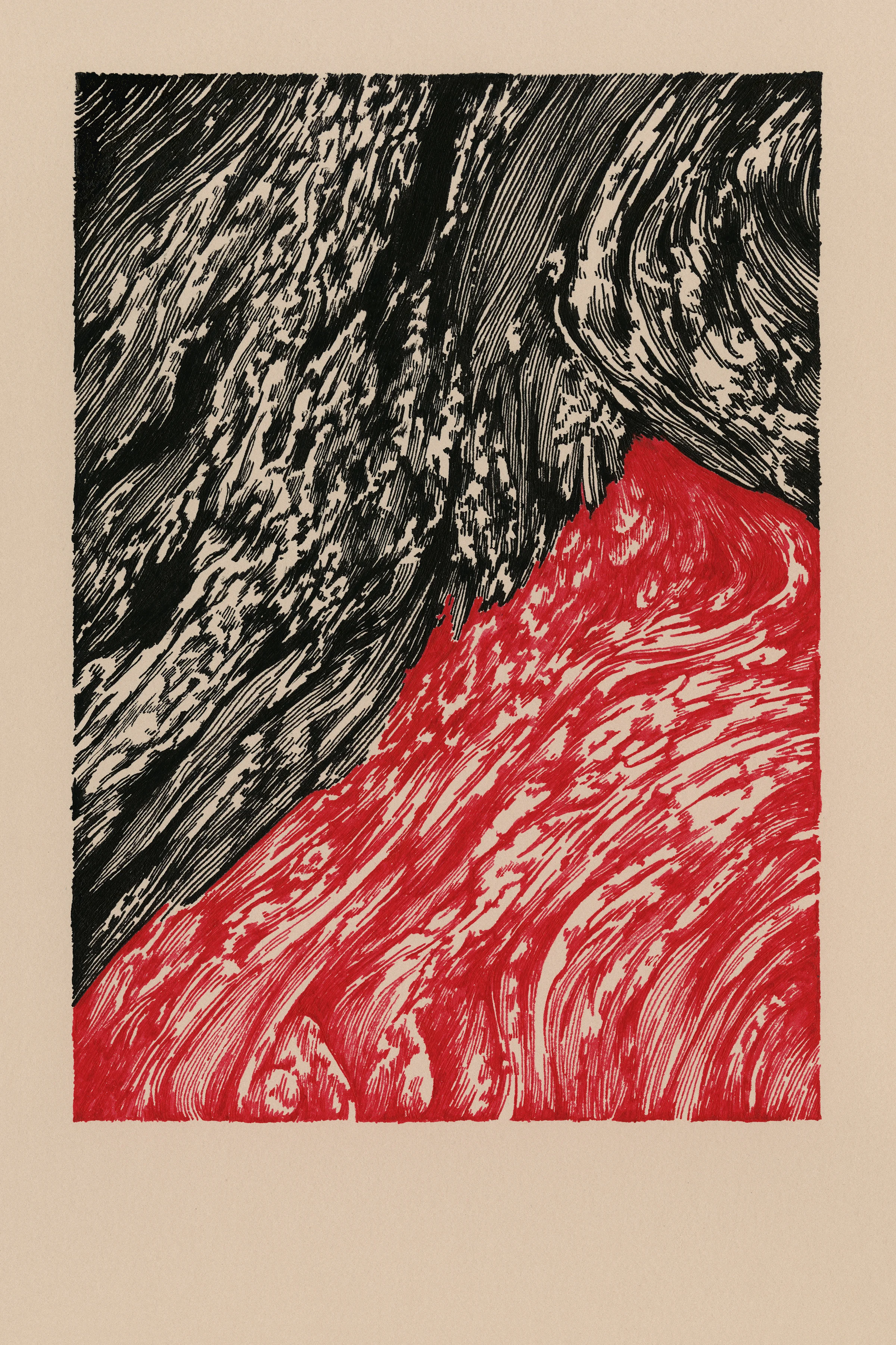 Untitled , 2015 Ink on paper 6 in x 9 in