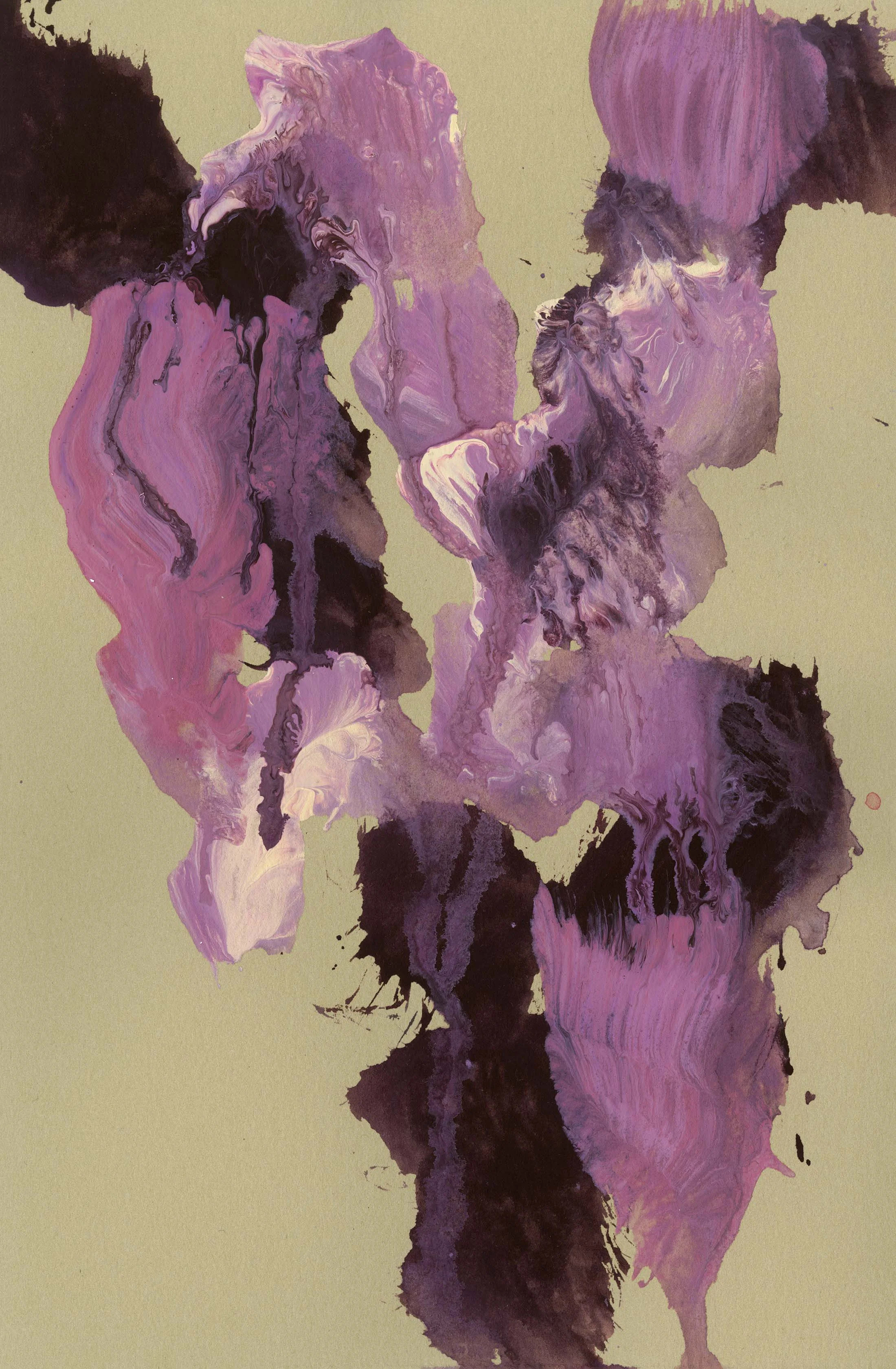 Informel, Nº 18 , 2014 Acrylic on Paper 5.5 in x 8.4 in