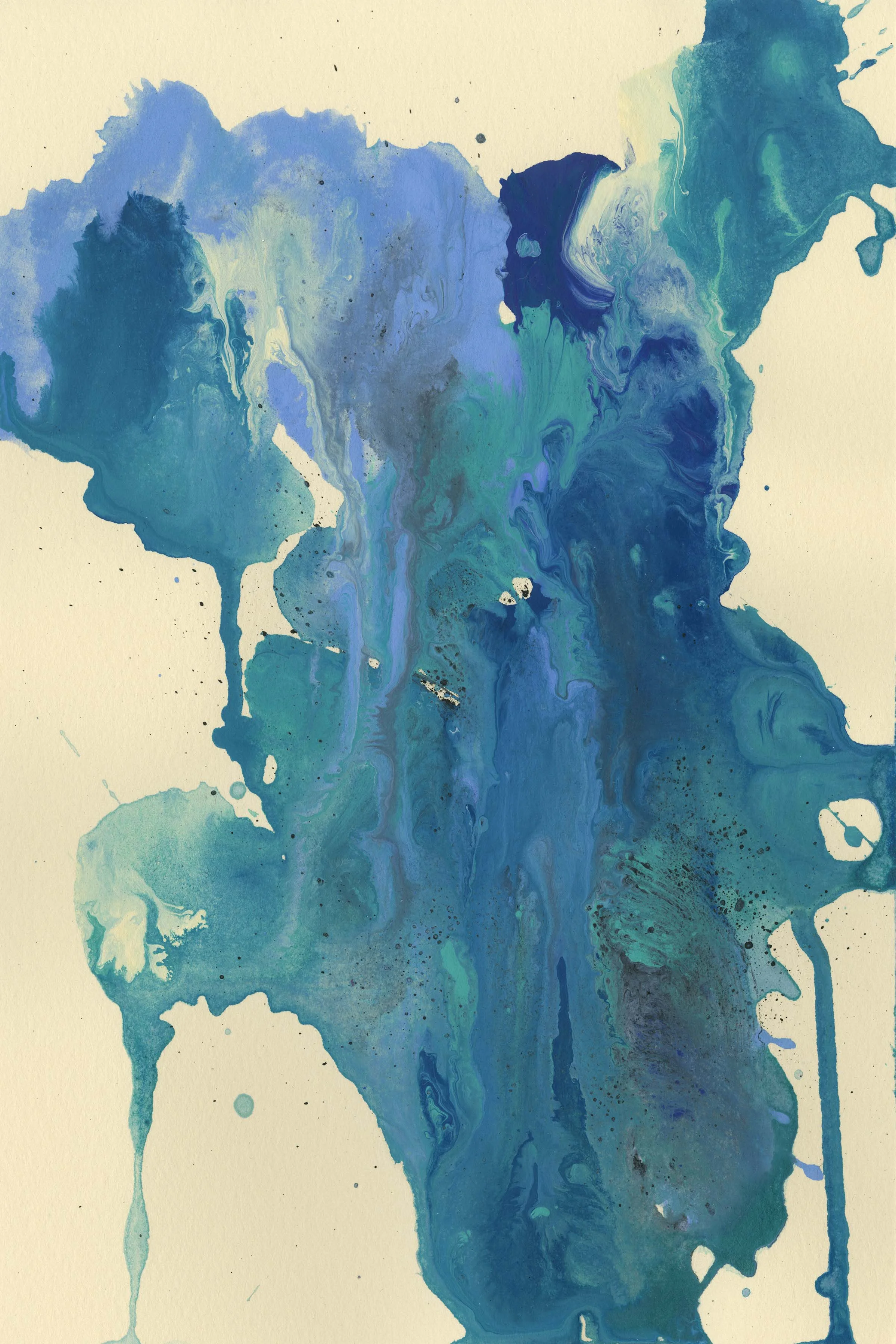 Informel, Nº 26 , 2015 Acrylic on Paper 6 in x 9 in