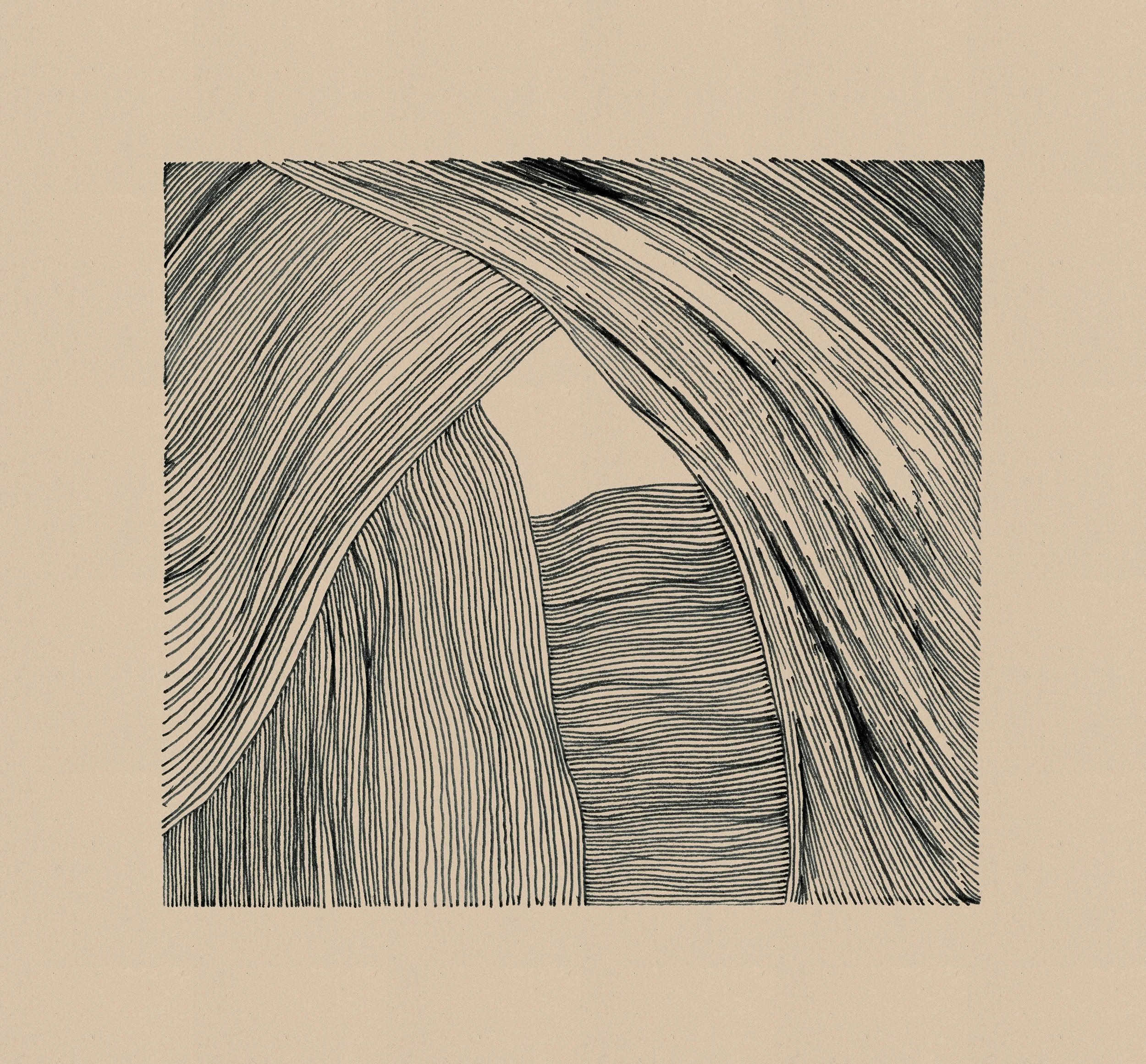 Untitled , 2015 Ink on paper 7 in x 6.5 in