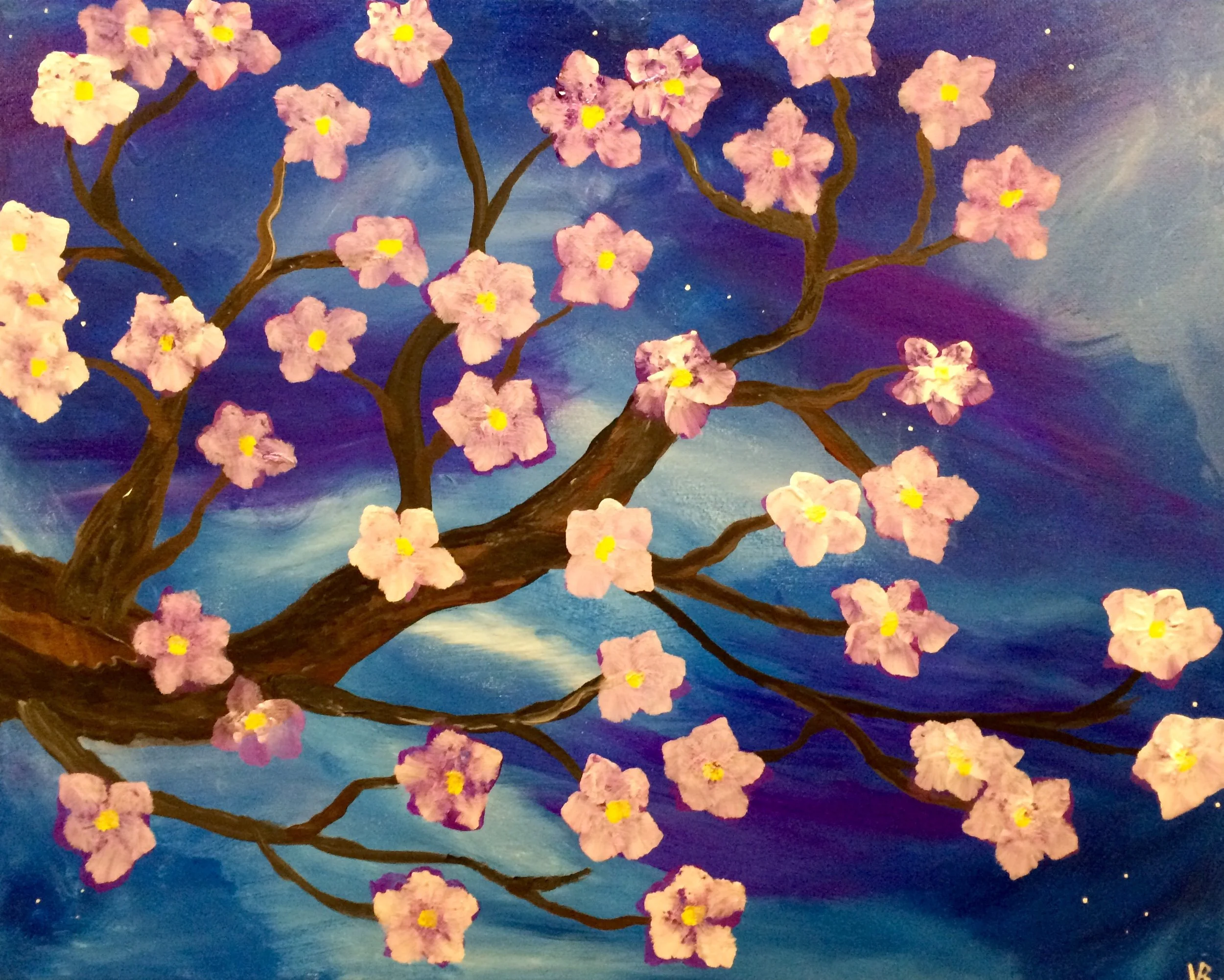 Blossoms on branches blue & pink.JPG