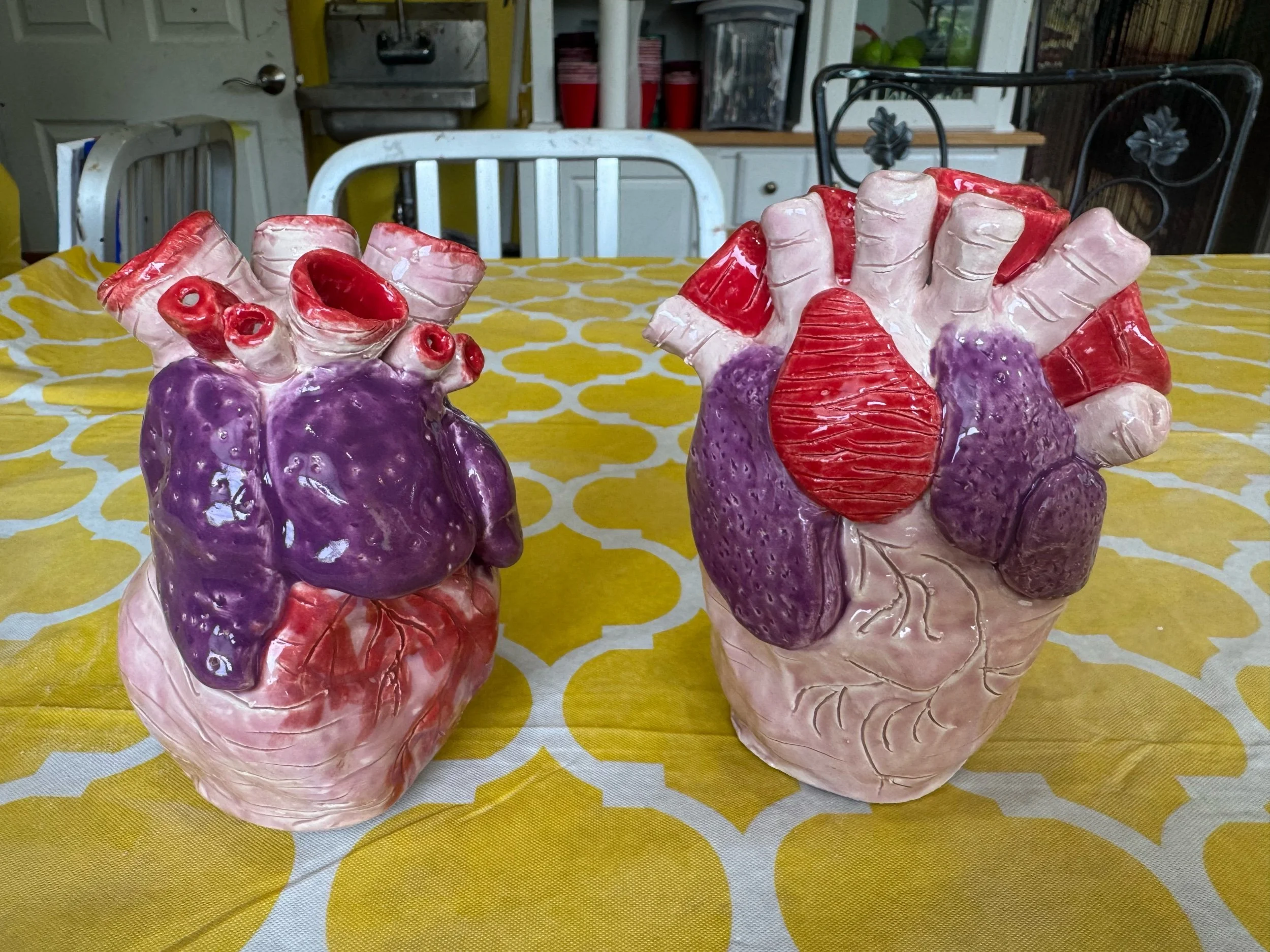 Ceramic Realistic Heart Vase, Friday Sept 18, 6:30-8:30pm