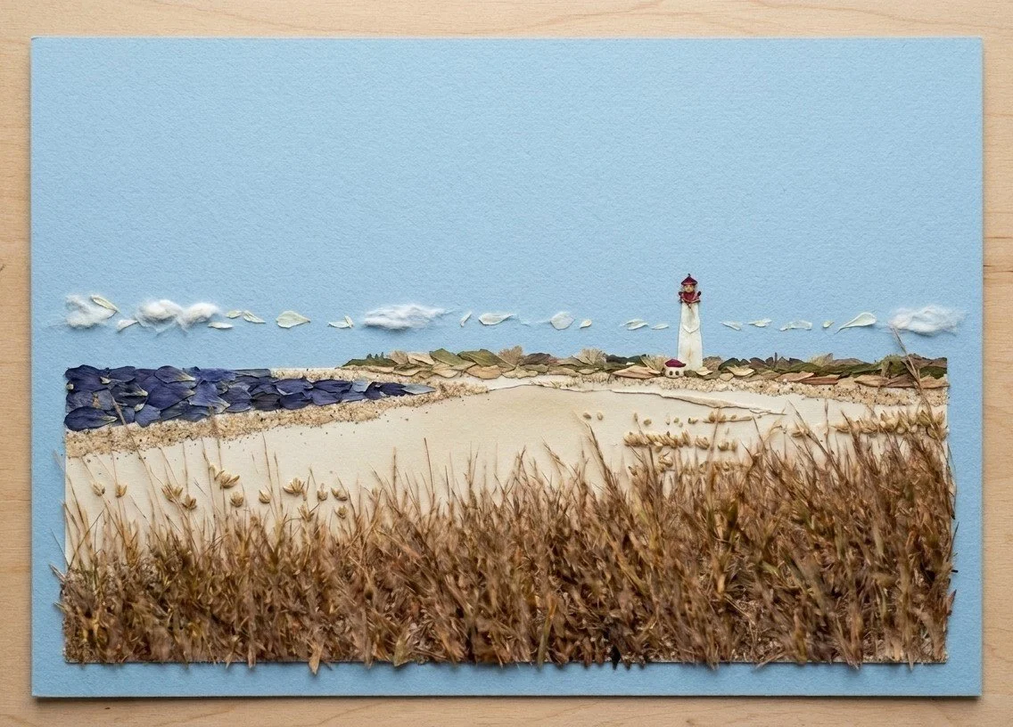 Pressed Flower Lighthouse Beach Dunes, Mon, July 20, 6:30-8:30pm