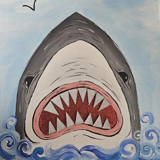 Shark Attack Mixed Media Canvas, Ages 6-12, Sat, July 18, 11am-1pm