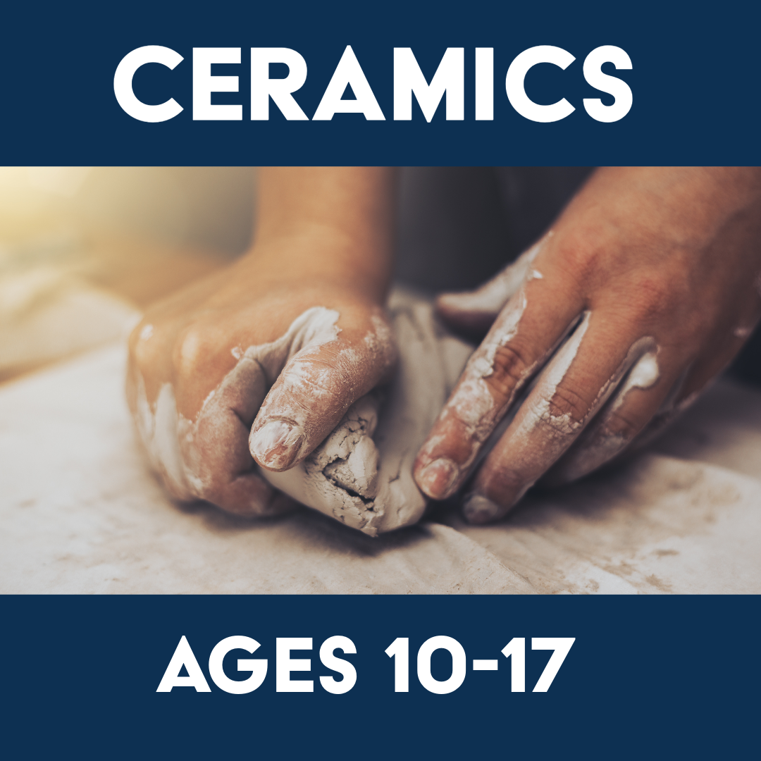 Ceramics, ages 10-17, Weds, Oct 14-Nov 18, 6:30-8pm
