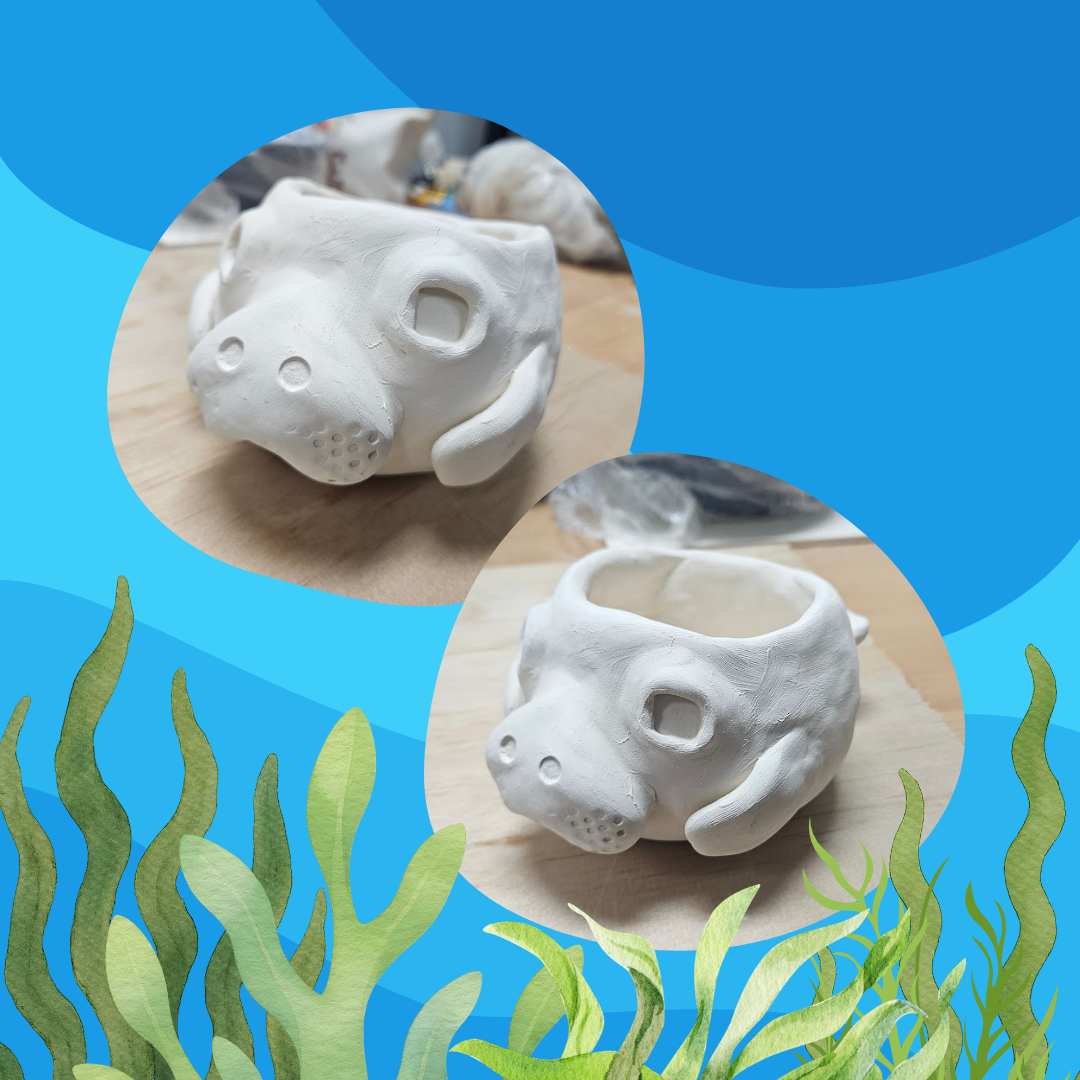 Ceramic Manatee Bowl,  Ages 6-12, Sat Aug 8, 11am-1pm