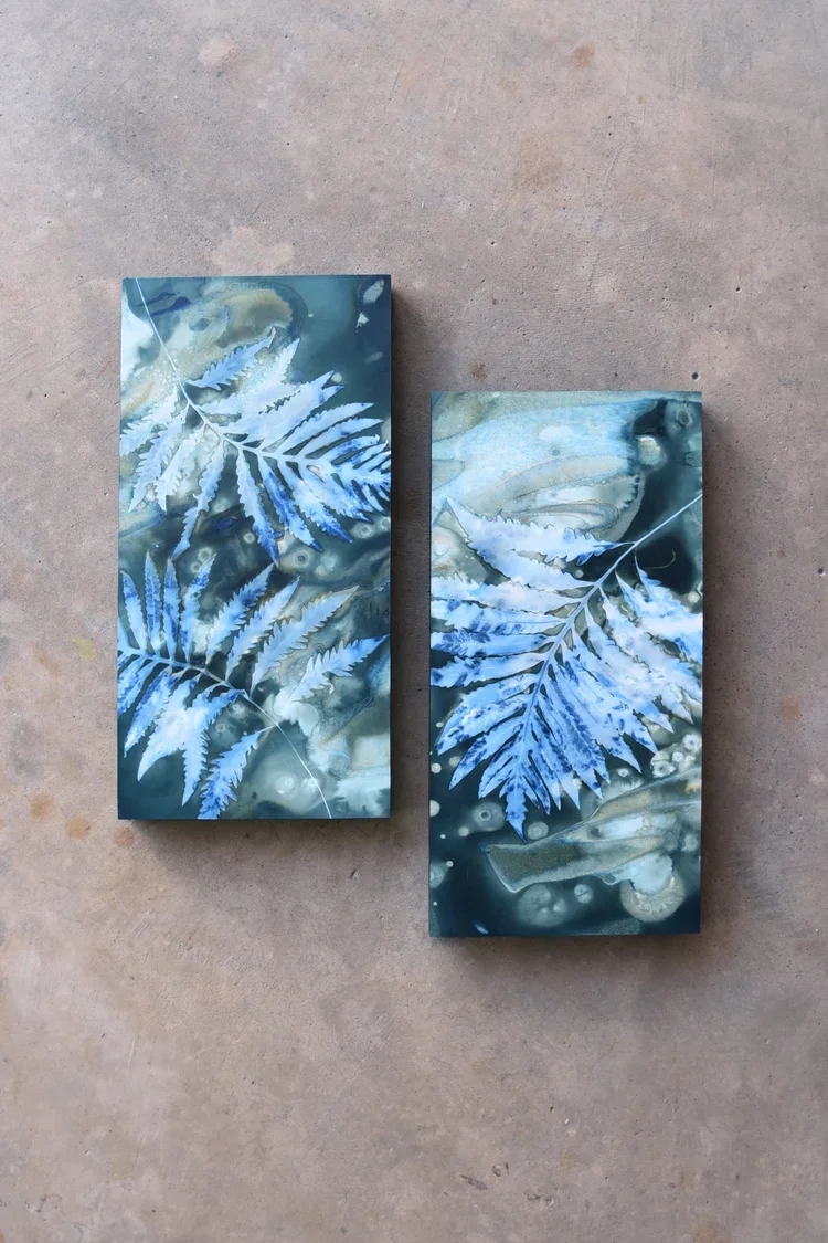 Midnight Fern I & II - 10" x 20"