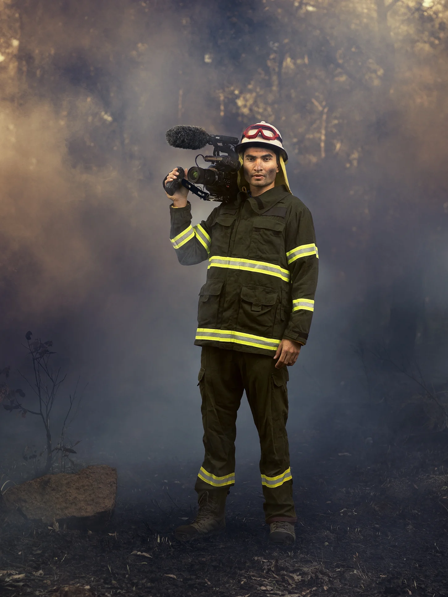 “This photo was taken whilst shooting for the series Bushfire Wars showed on National Geographic. I spent two years filming in the Australian bush with firefighters” - Credit: Dear Rabbit Studios
