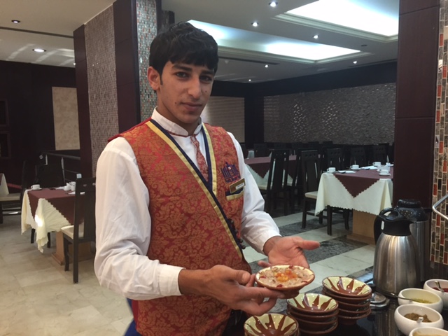 A waiter that prepared foul "pronounced fool" for breakfast. (It's fava beans with spices.)