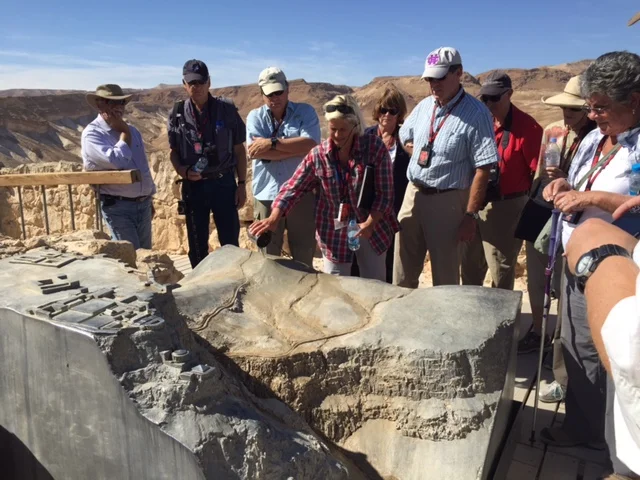 Dr. Tina demonstrates how water was captured