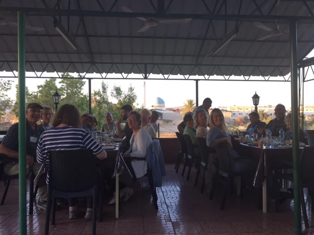 We had a nice but late lunch after crossing into Palestine/Israel via the King Hussein/Allenby bridge yesterday