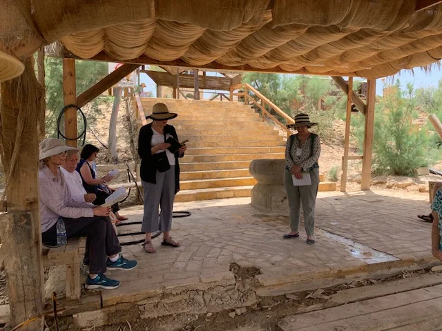 While there, we renewed our baptismal vows. Here Susan McDermott reads scripture.