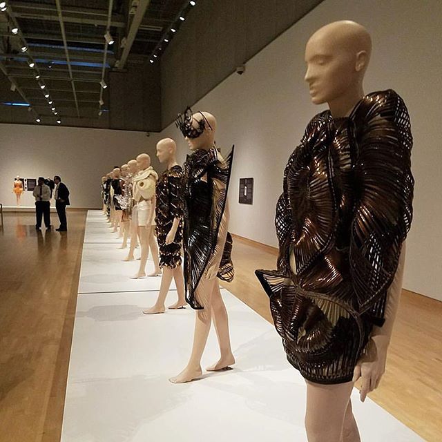 The #irisvanherpen exhibit at Phoenix Art Museum is a stunning look at the future of fashion! Officially open to the public this weekend! Do not miss this amazing exhibition! Photo credit @hwangloose925