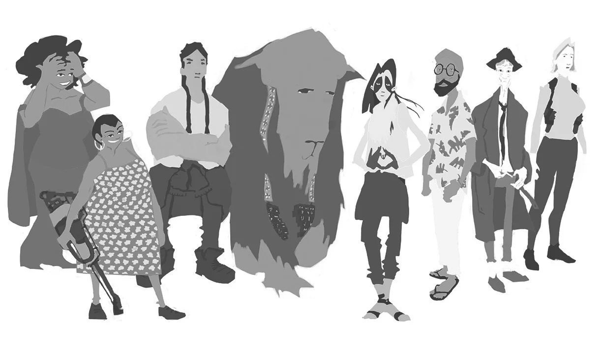 Characters from Human Resources, my in-progress novel length comic