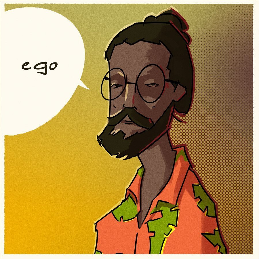 A new page of #HumanResourcesComic is live! It features Kazi Rivers, a conman and fake yoga teacher, and Reela, his unwitting (in multiple ways) mark. Link in biooo.