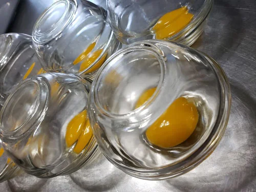 Yolks waiting for clouds.
