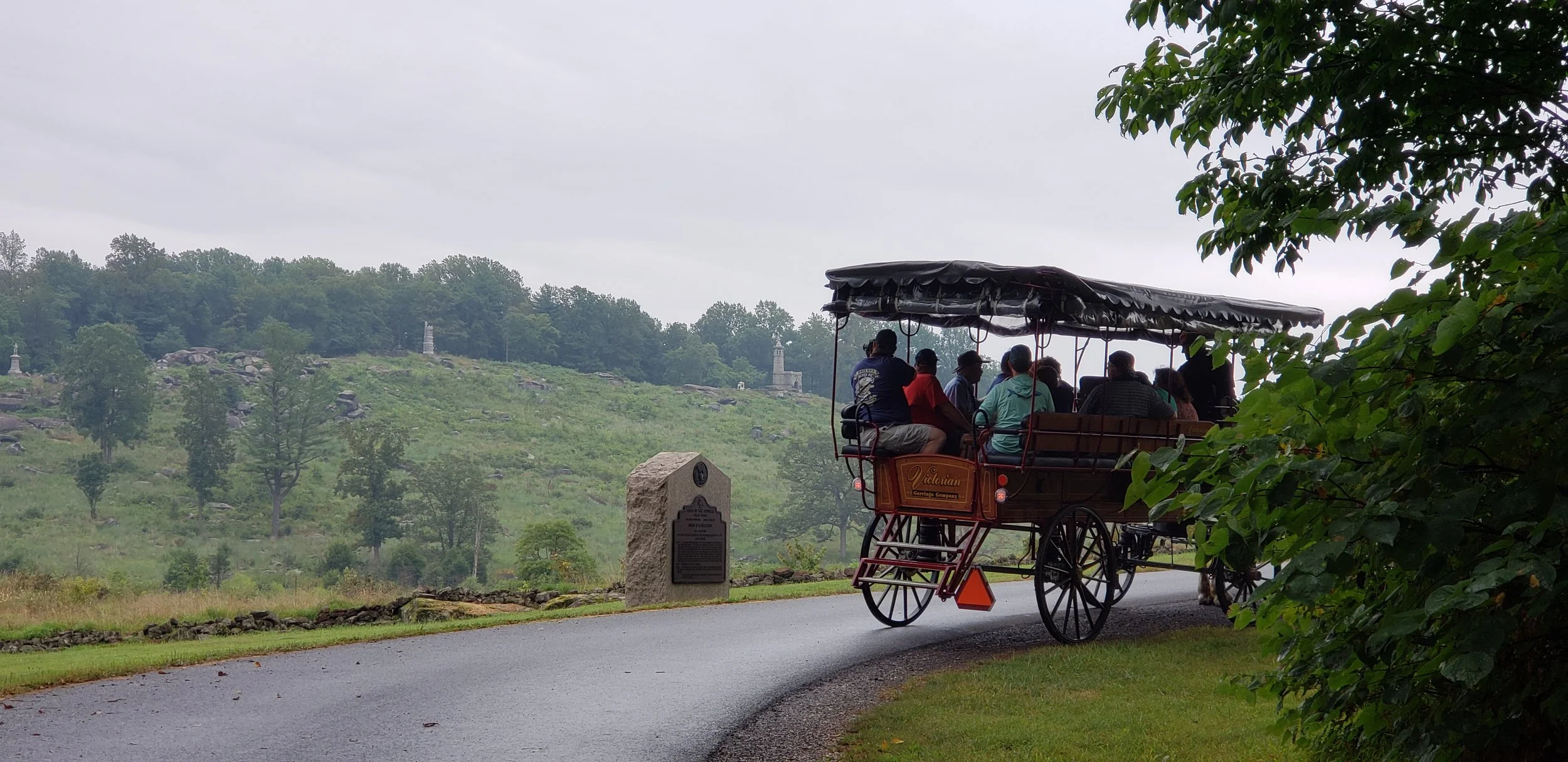  View Little Round Top from a horse-drawn carriage 