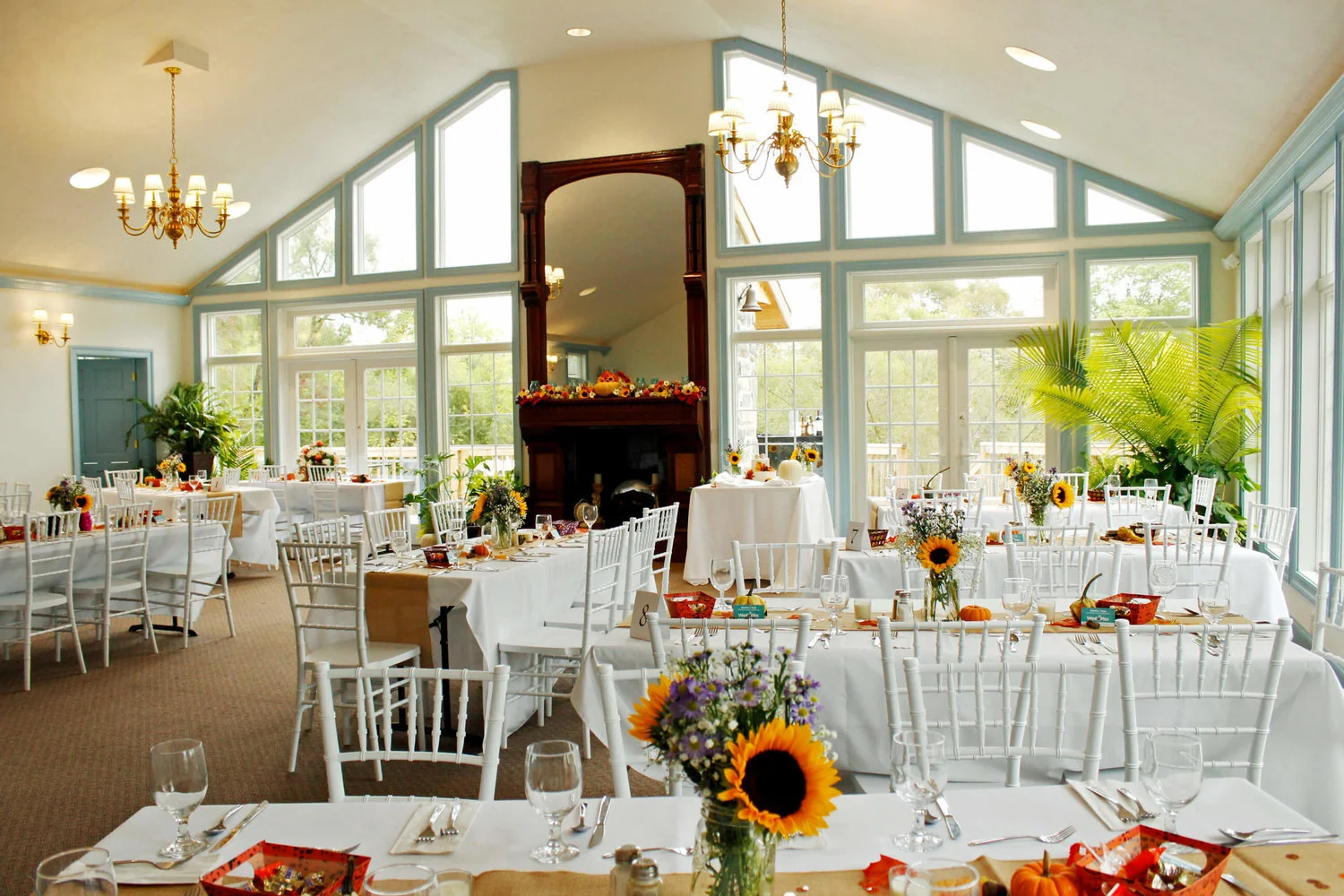 Solarium staged for reception