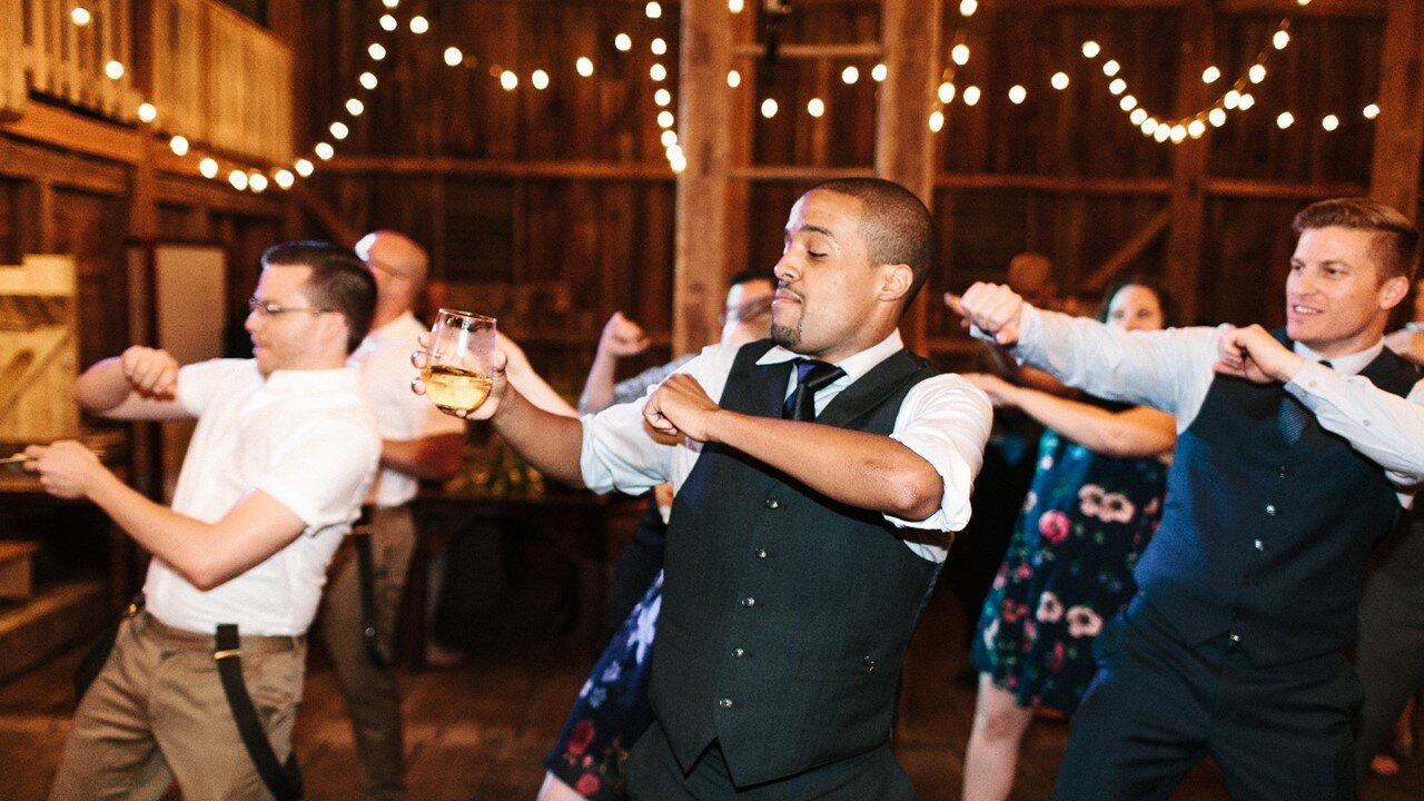 #4 Guests on Large Dance Floor in Barn