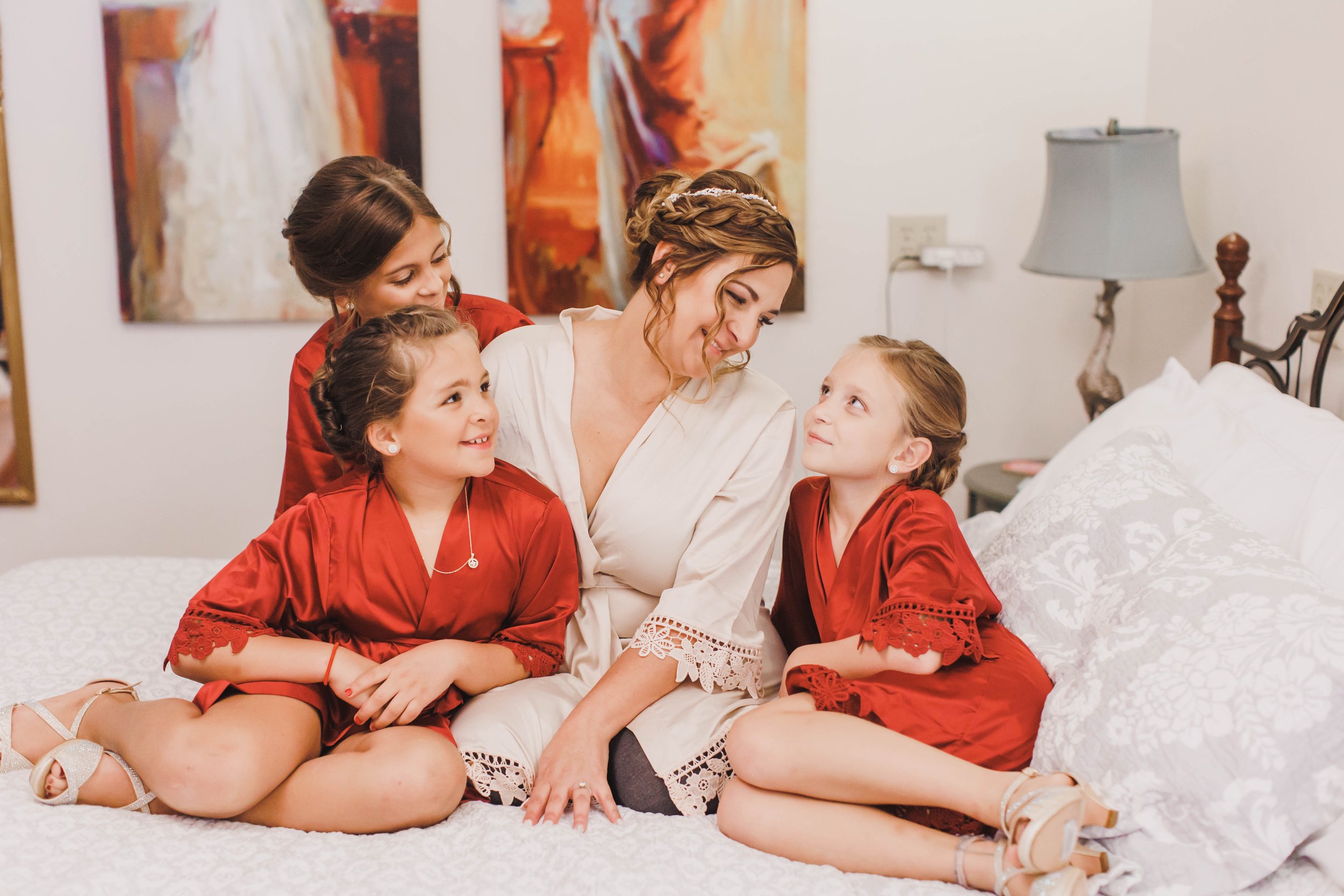 Bride and Flower Girls in bridal suite by Marissa Kinney Photography.jpg
