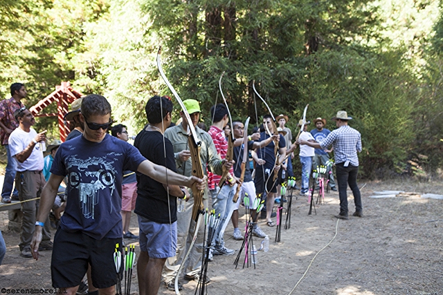Archery in the redwoods at Camp Navarro