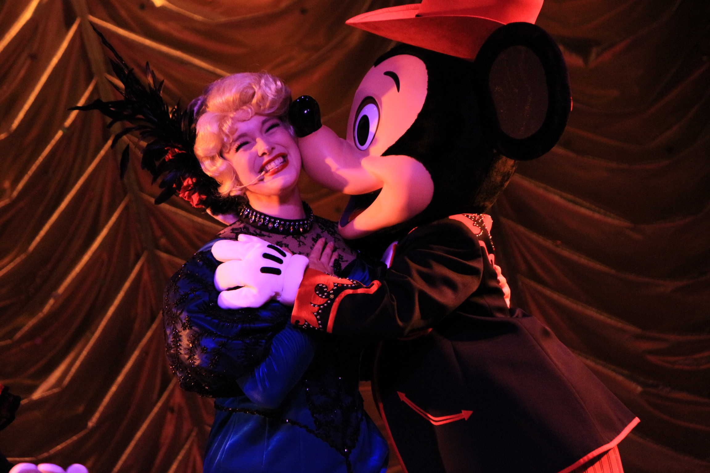  As Slue Foot Sue in  Mickey and Company  at the Diamond Horseshoe in Tokyo Disneyland. 