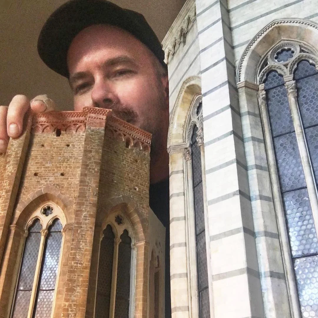 Old apse and my new larger striped marble apse