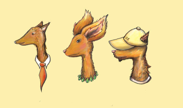 Family of 'Fancy Fox' Illustrations
