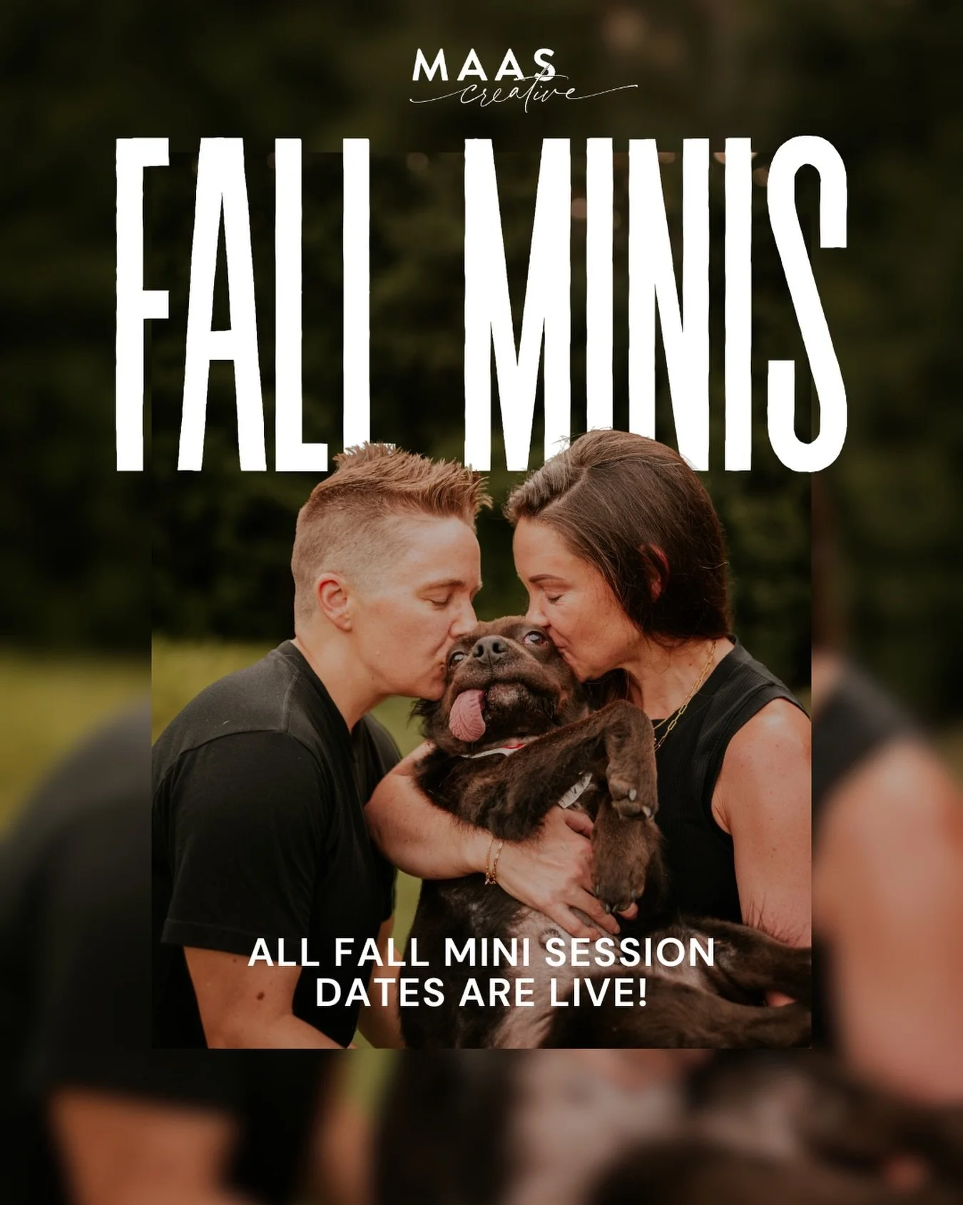 Let&rsquo;s capture some beautiful moments between you and your dog this fall! 

All mini session dates and times are now live. These sessions will be held at Kemp Park in Marietta. The booking link can be found in my bio or you can simply head to my
