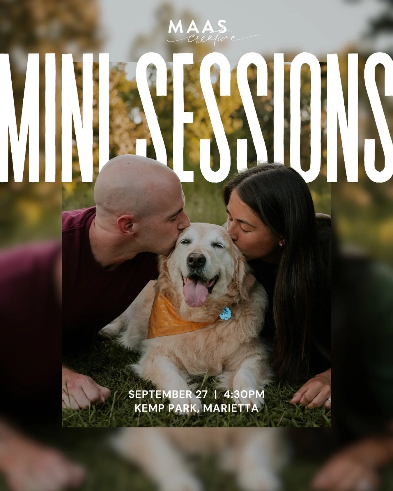 Only a few spots left for this mini session date. 20 minutes are perfect for some updated family pictures of you and your pup as well as those holiday cards!! ✨

I can&rsquo;t wait to meet you and your pup this fall. 

#atlantadogphotographer #dogsof
