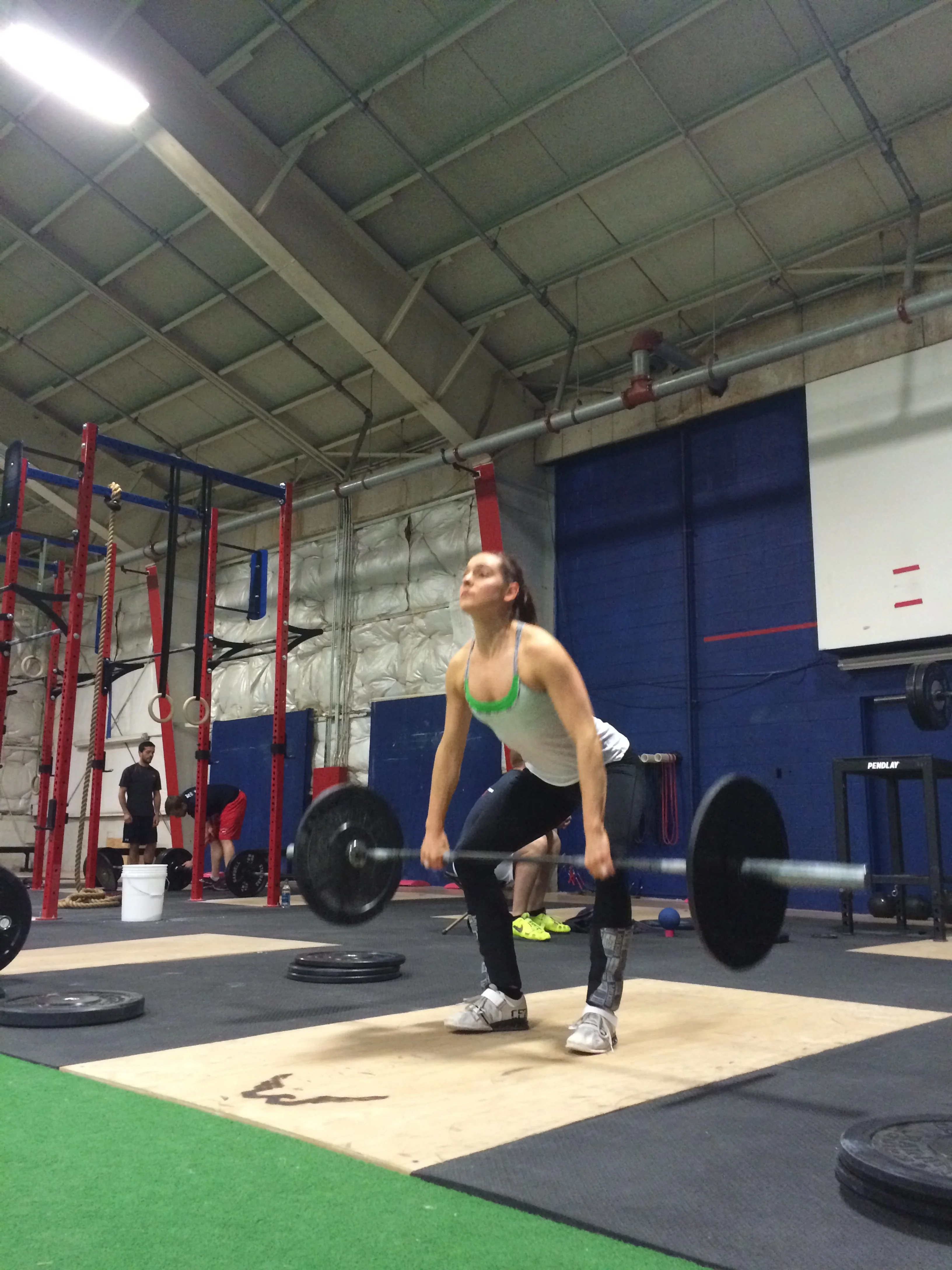 Kathleen from Primal Treats & Eats stopped by for delivery and got her WOD on. 