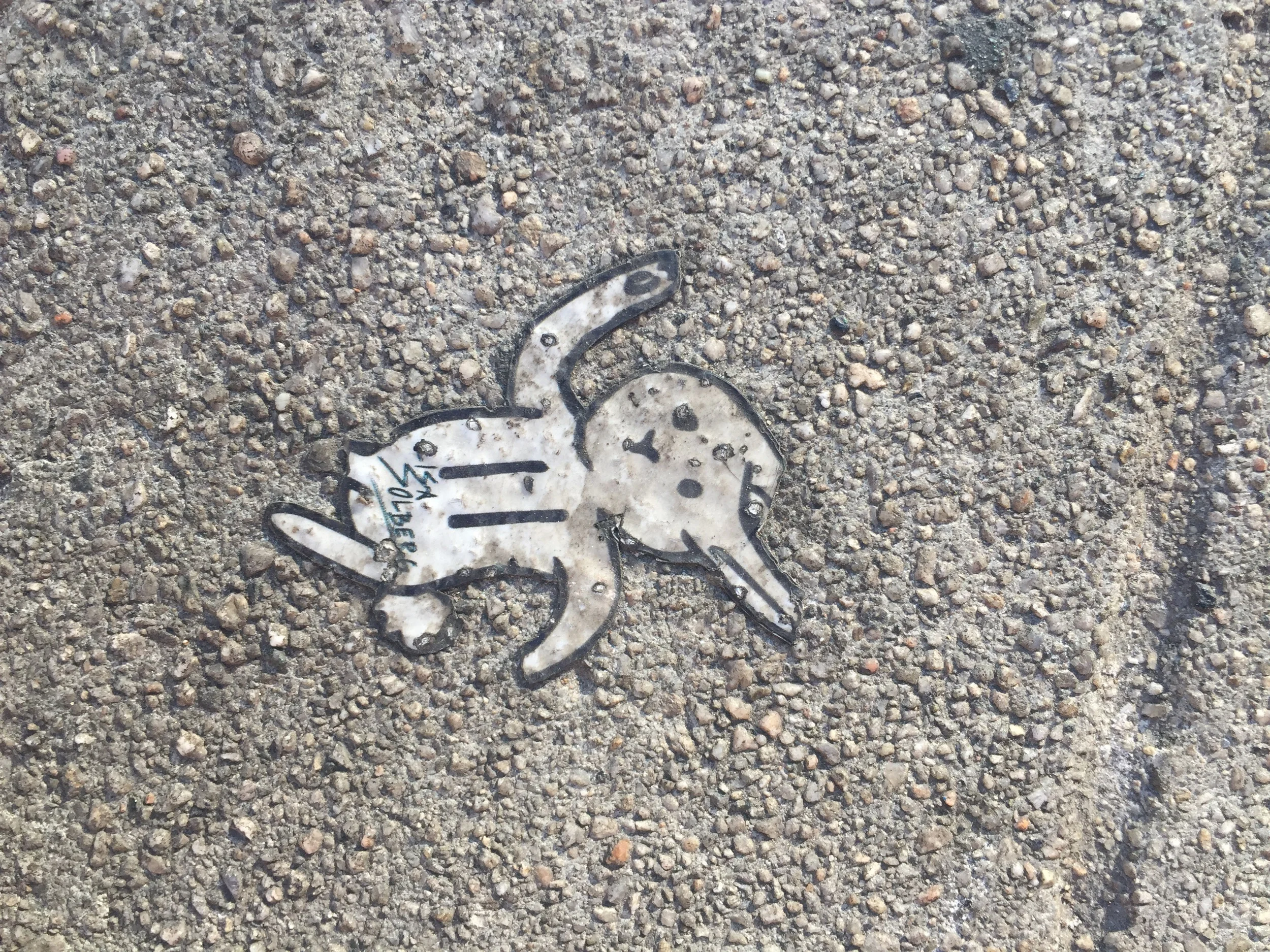 Don't step on this little sidewalk dood. Happy Easter! 