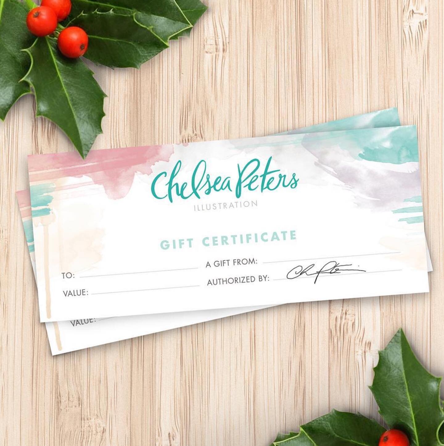 It may be too late to get a custom order before Christmas, but it&rsquo;s not too late to give the gift of an illustration of their choice! Contact me to get your gift certificate today! 🎁
.
.
.
.
.
.
.
.
.
.
#chelseapetersillustration #gifts #giftg
