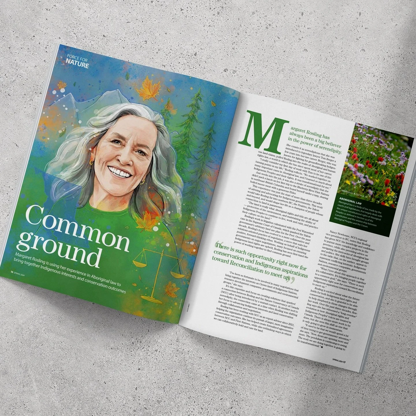 Portrait of Margaret Rosling for @ncc_cnc Nature Conservancy of Canada Magazine. 🍁🍃

Art director: @steven.balaban