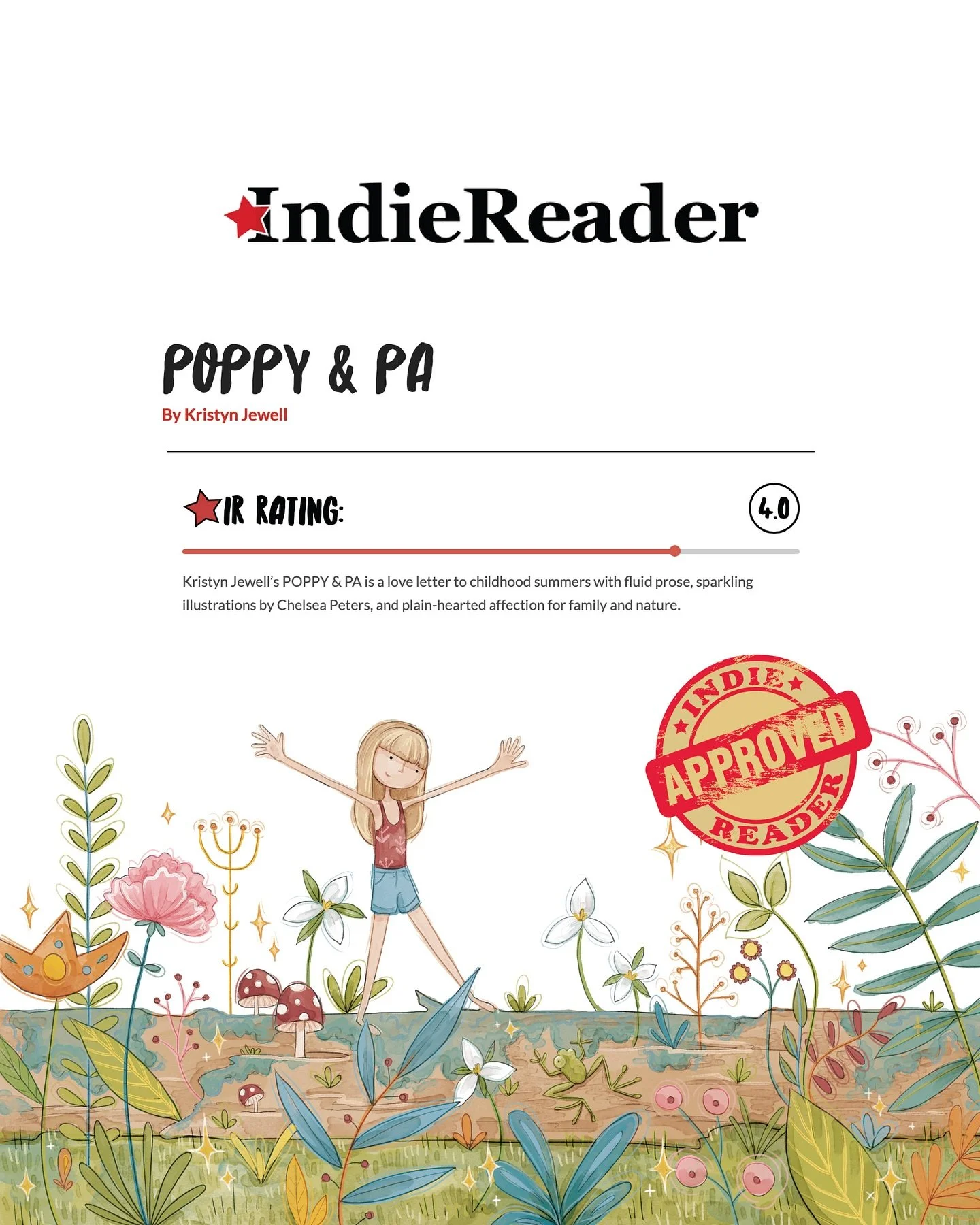 Poppy &amp; Pa is @indie_reader approved! 🙌🏼

&ldquo;POPPY &amp; PA presents a beautiful opportunity to engage young readers with the wonders of nature and inculcate the enthusiasm for friluftsliv in a new generation.&rdquo; 🌳

&ldquo;Kristyn Jewe