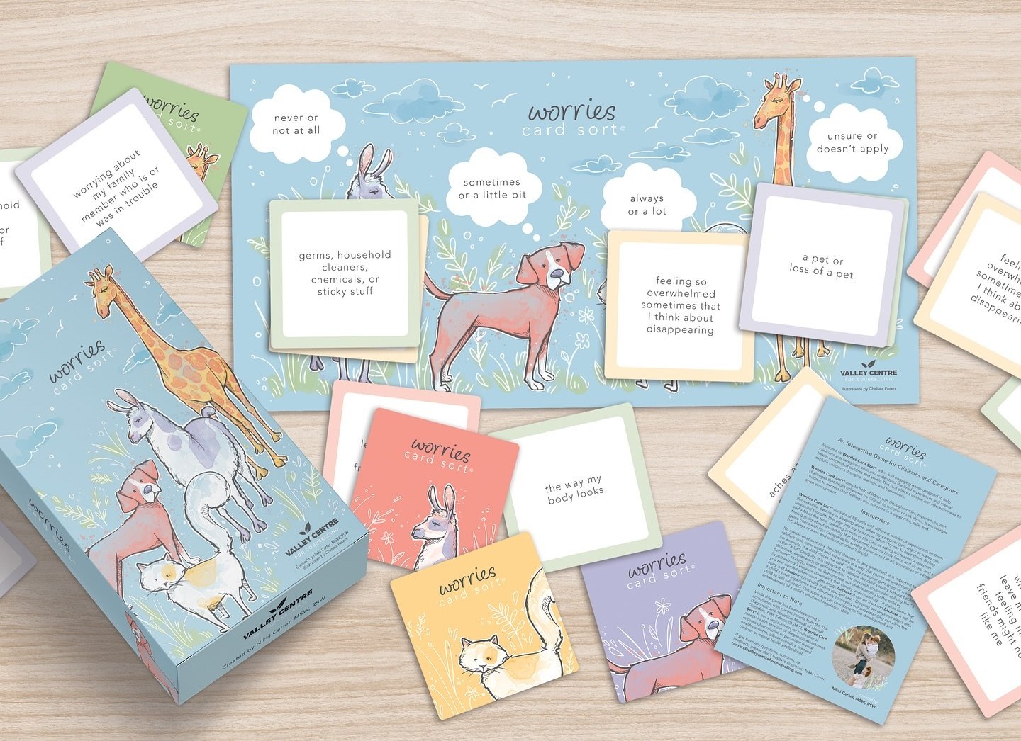 Worries Card Sort is now available for purchase! 🙌🏼

This fun and interactive game helps caregivers and clinicians uncover and understand the lived experiences and mental health of children and youth. 

Visit @valleycentreforcounselling and click t