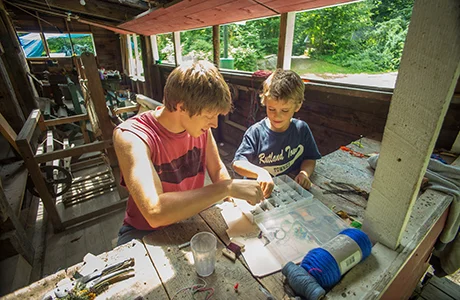 Camp Sangamon Camp Sangamon is a summer camp for boys ages nine to sixteen. Set beside a beautiful lake in the hills of central Vermont, the camp is just minutes from Rutland and Killington. Camp activities range from woodshop to mountain biking, sailing, crafts, and more. Camp Sangamon is the brother camp to Camp Betsey Cox. Visit Camp Sangamon →