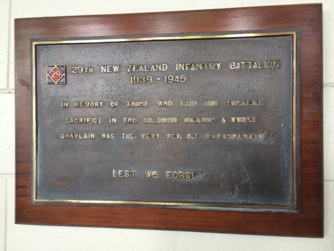 St David’s: memorial to the 29th Infantry Battalion, WWII