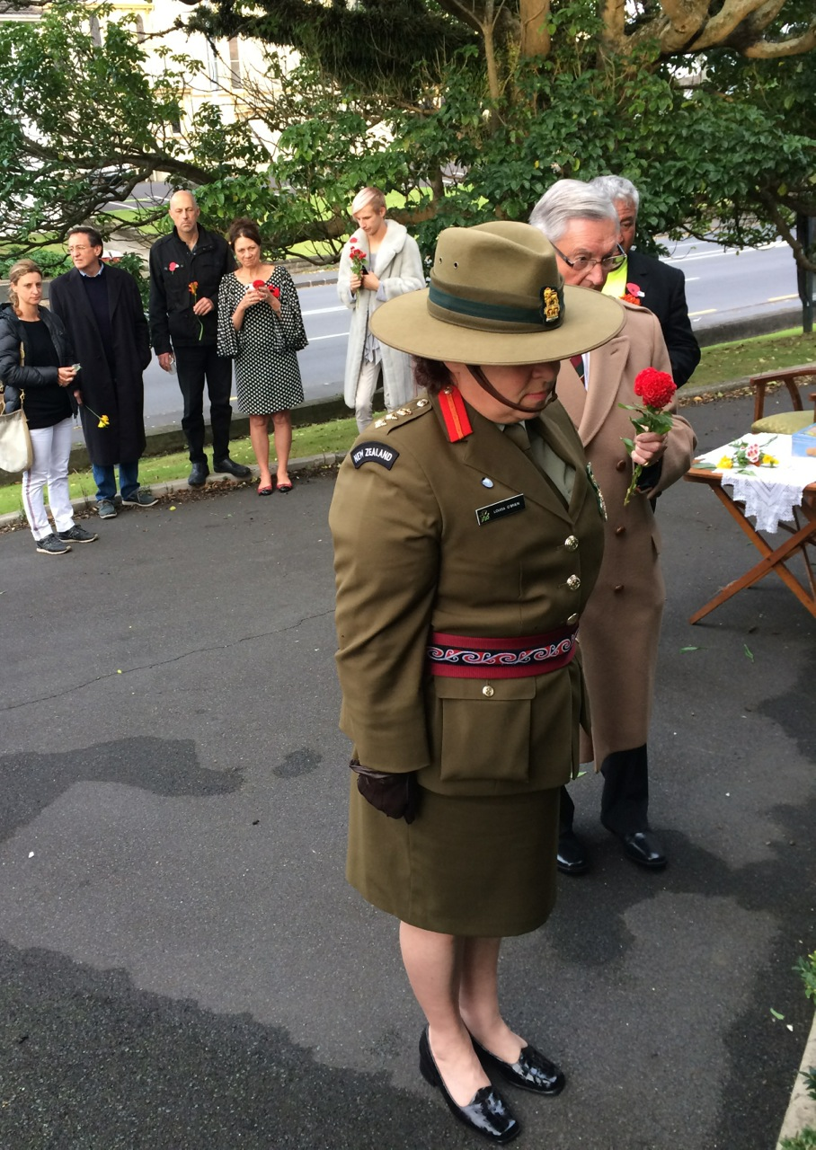 Colonel Louisa O’Brien, NZDF, ANZAC Day morning, St David’s, 2016