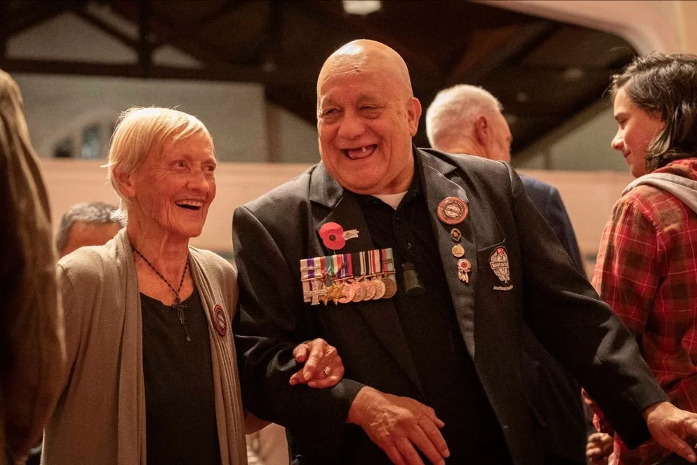 Whaea Dolly Urlich and Kaumātua Ron Baker.