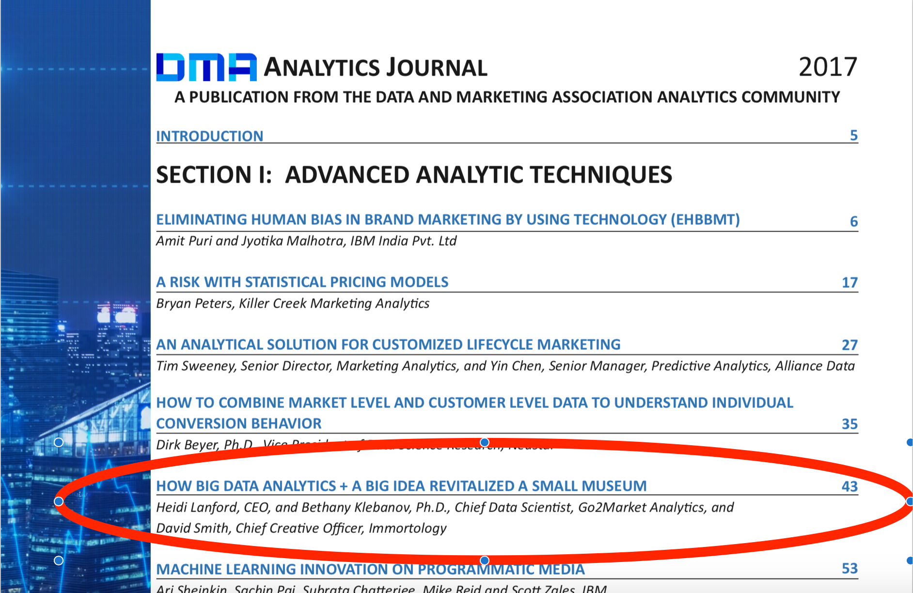 DMA Analytics Journal Article