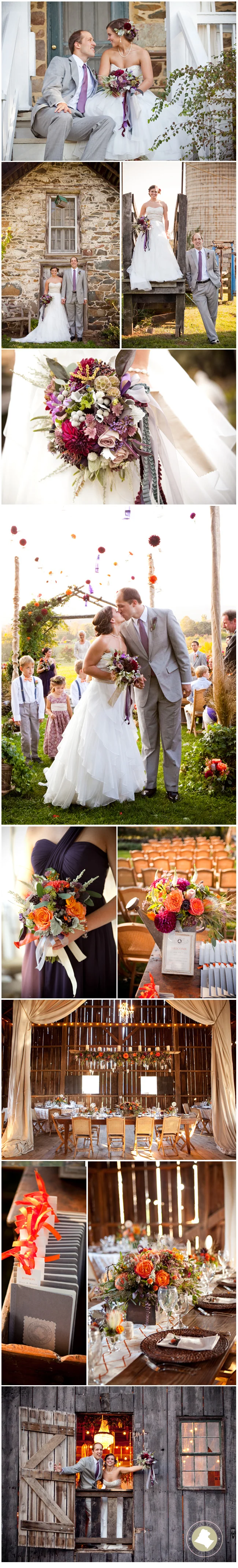 Plum, pink, dusty rose and splashes of orange made this Silverbrook Winery event beautifully breathtaking. Every detail was put into place with artful care and the rustic space took on new life when stunningly draped and alluringly lit with twinkle lights, chic chandeliers and soft candle accents. Warm and inviting, this sweet couple's nuptials created a joyous, vibrant atmosphere for friends and family to unite in celebration of the only thing that really matters- love. Images by Genevieve Leiper.