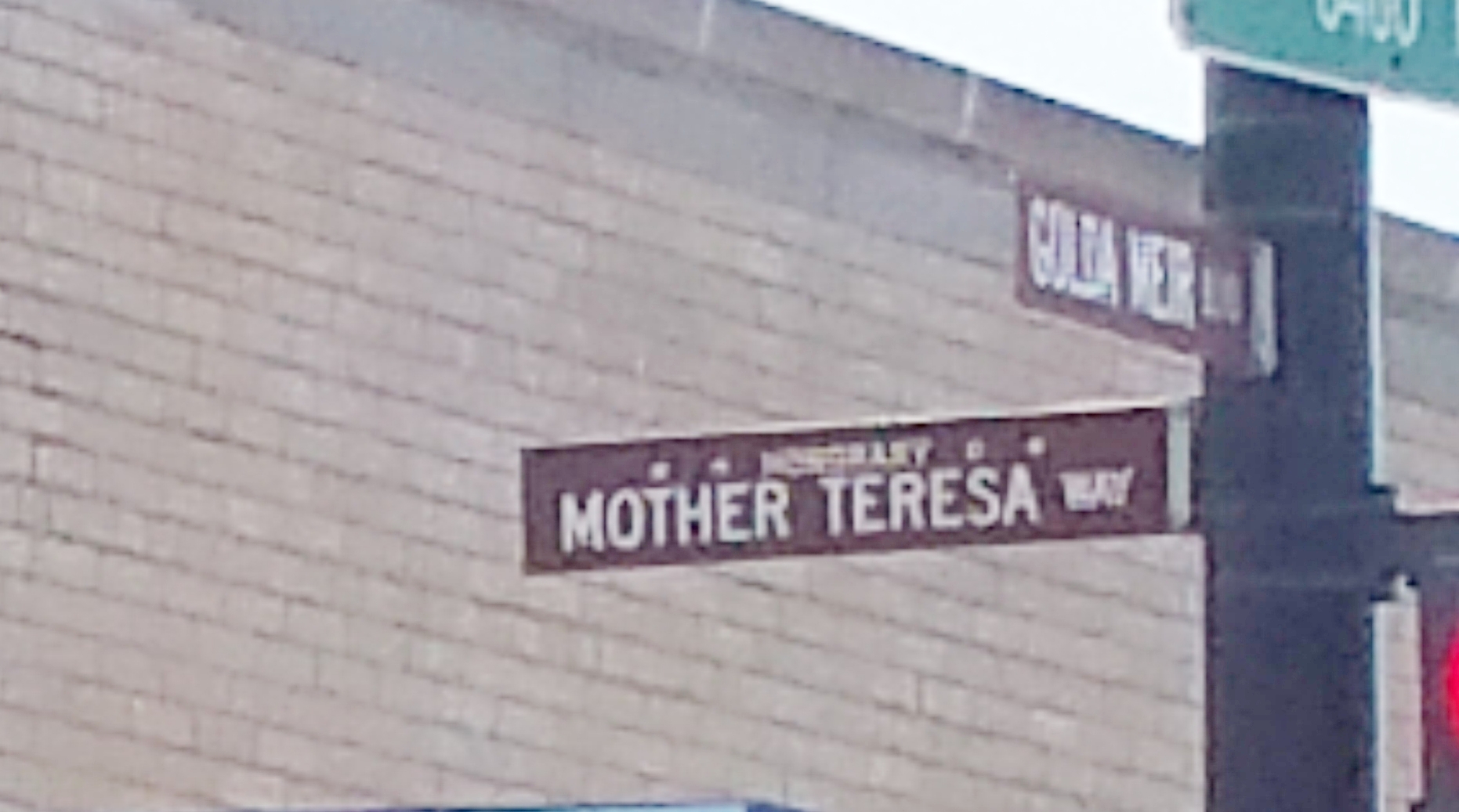 Mother Teresa and Golda Mier Chicago street signs