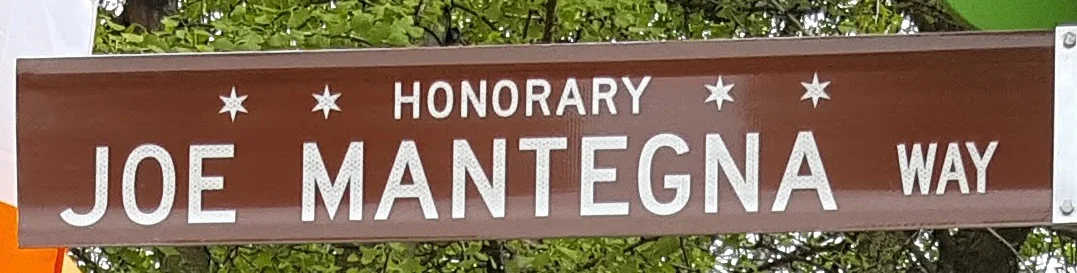 Joe Mantegna Way sign cc.jpg