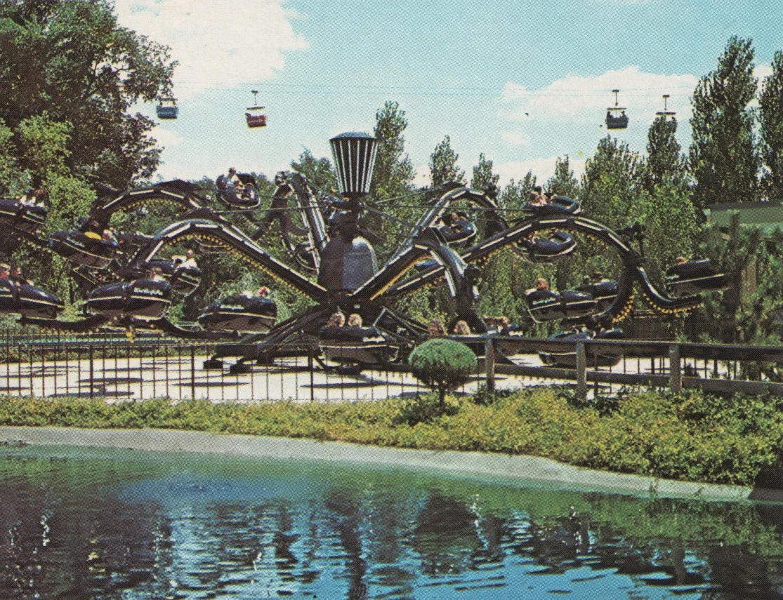 The Octopus. Eventually, after the Orient Express went in, they painted it orange, which wasn't quite as scary looking.