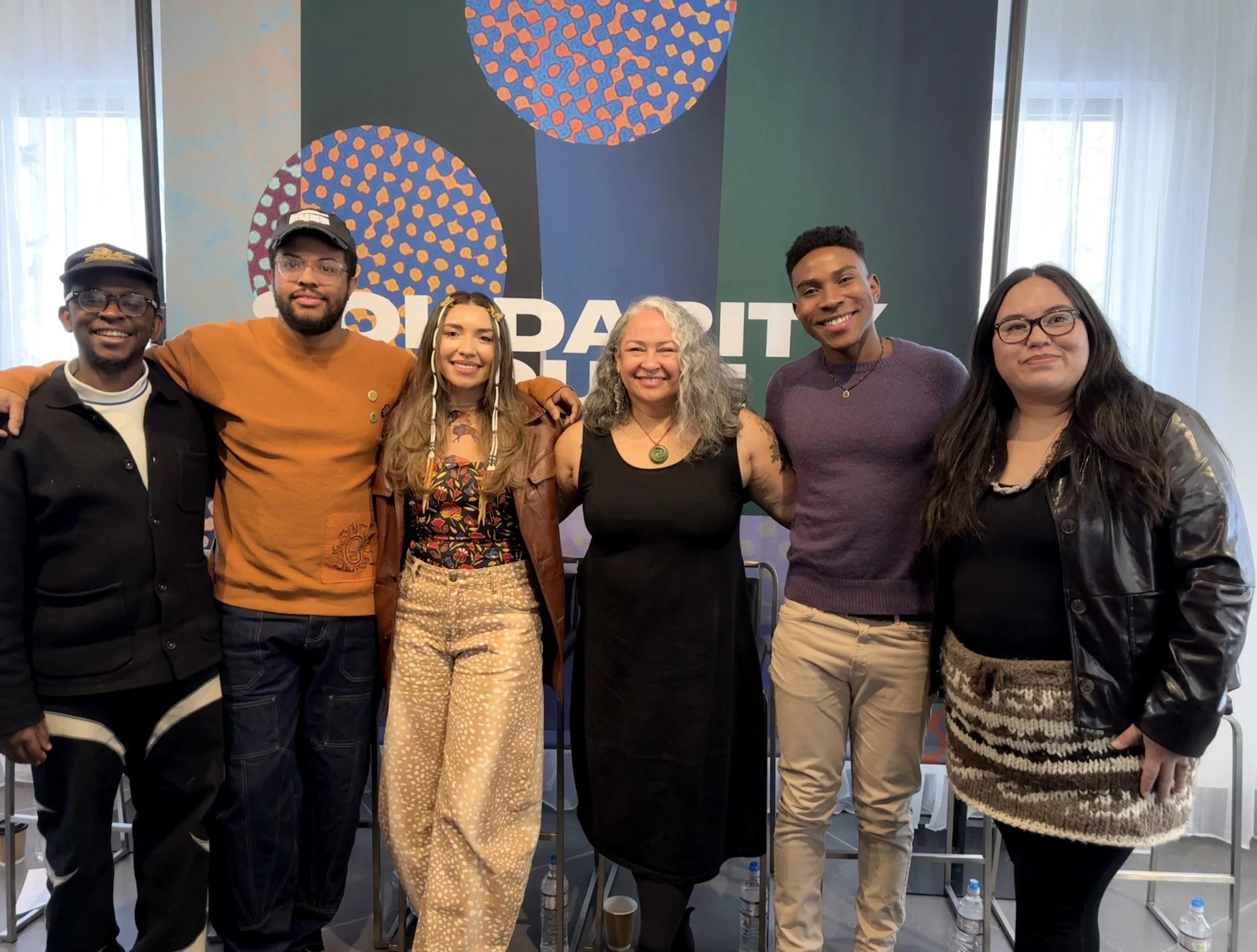 CSSP Writer and Producer Noelani Auguston (far right) joins the Solidarity House panel of Black and Indigenous creatives at the Sundance Film Festival in Park City, Utah.